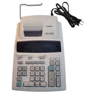 Casio DR-210HD Printing Calculator Grey Heavy Duty Tax & Exchange Desktop Office